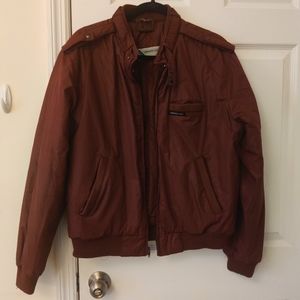 Maroon members only vintage bomber jacket